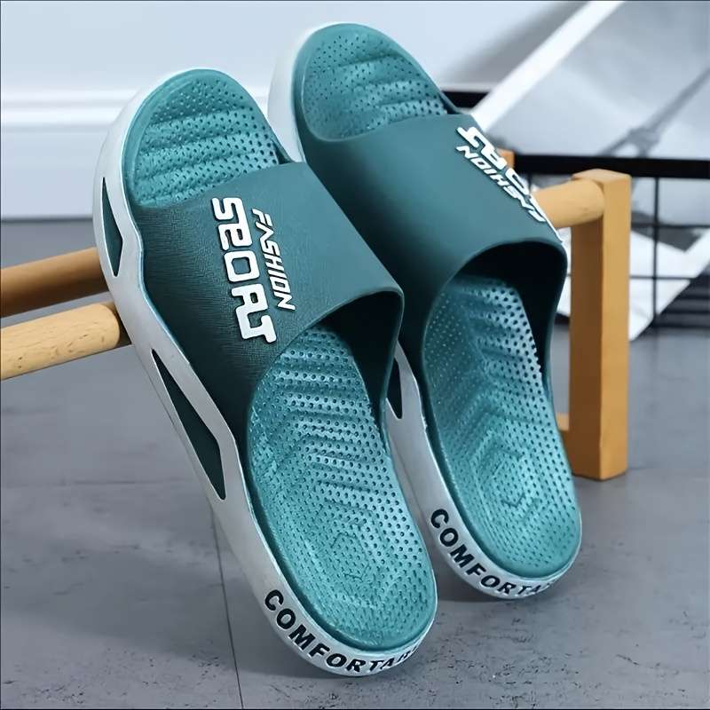 Men Slippers Summer Style Blue Size Uk 7.5