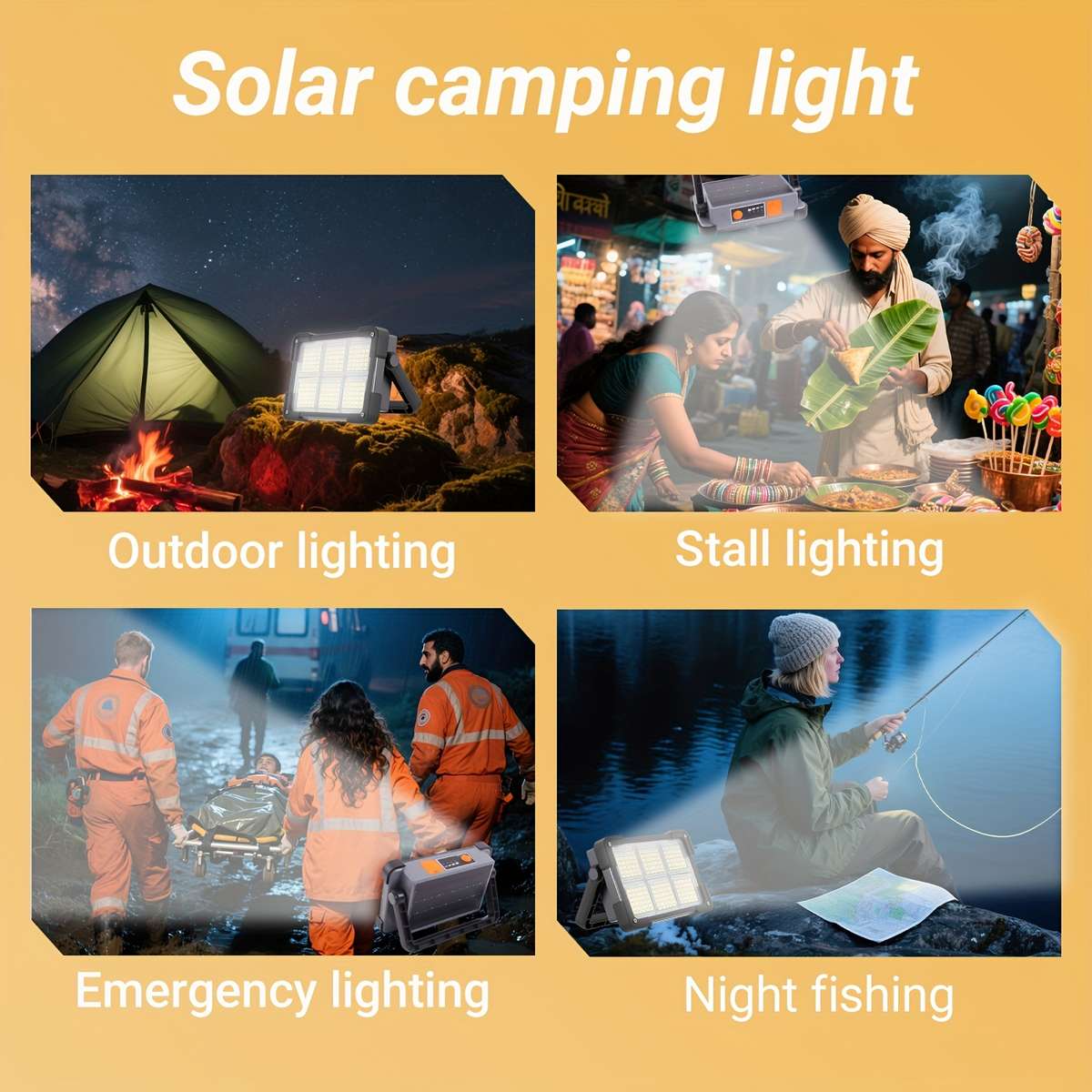 Solar Emergency Lights Color 2Pack Grey  Grey