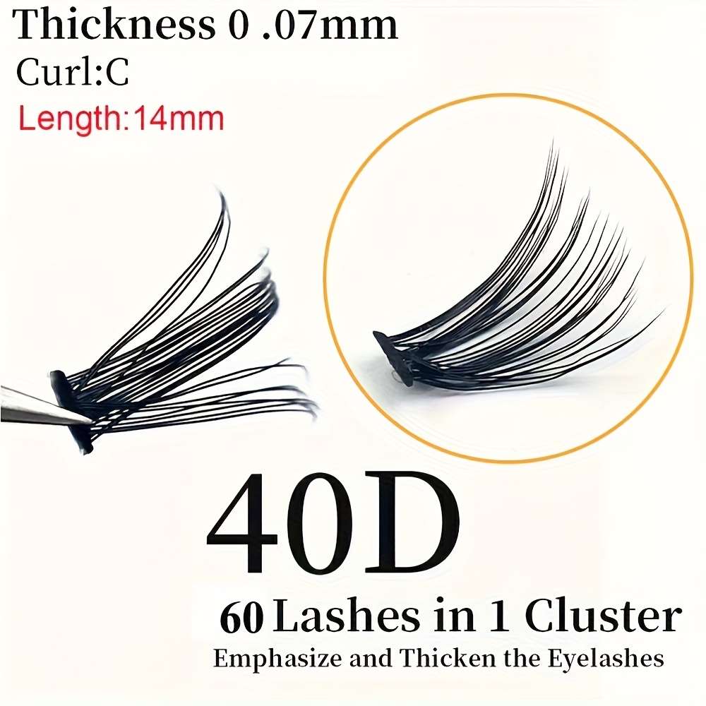 Elite Fluffy D Curl Lash Extensions Model Items 40d 007c 14mm