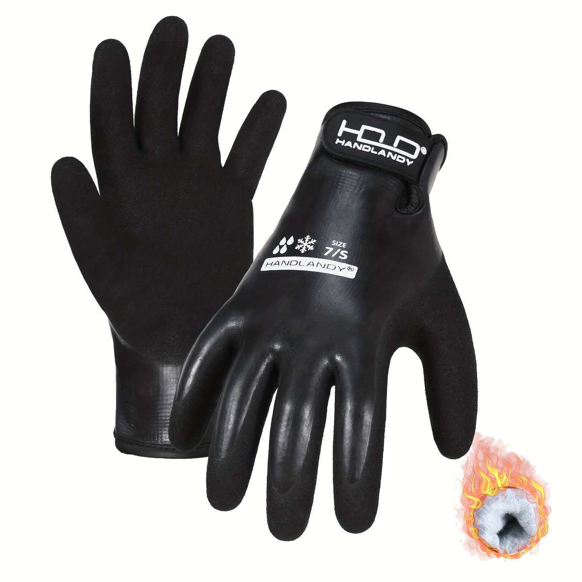 Work Gloves Color Black Size7S