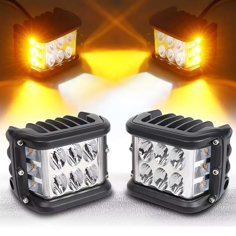Car Lights Items 2Pcs White And Yellow