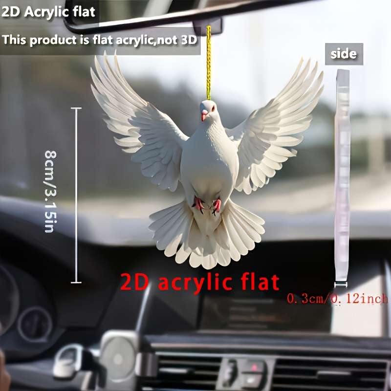Keychain Ornament Size Peace Dove