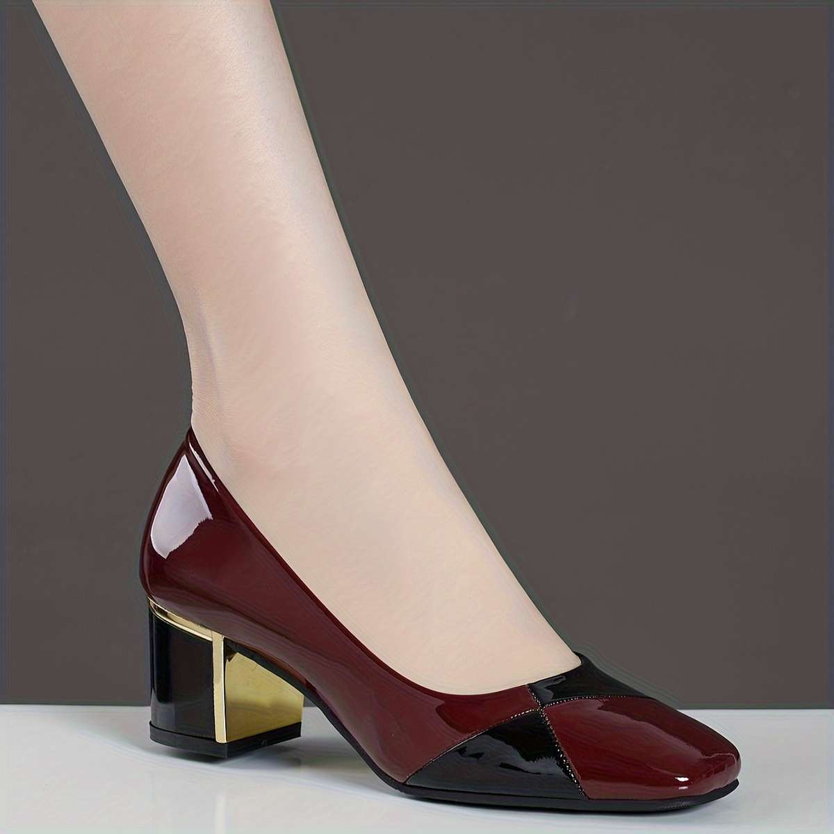 Women S High Heels Color Reddish Black Sizeuk 3.5