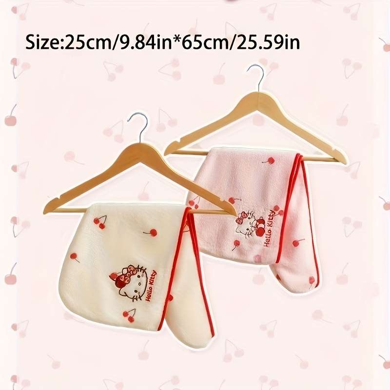 Hair Turban Cherry Kitty Dry Hair CapWhite