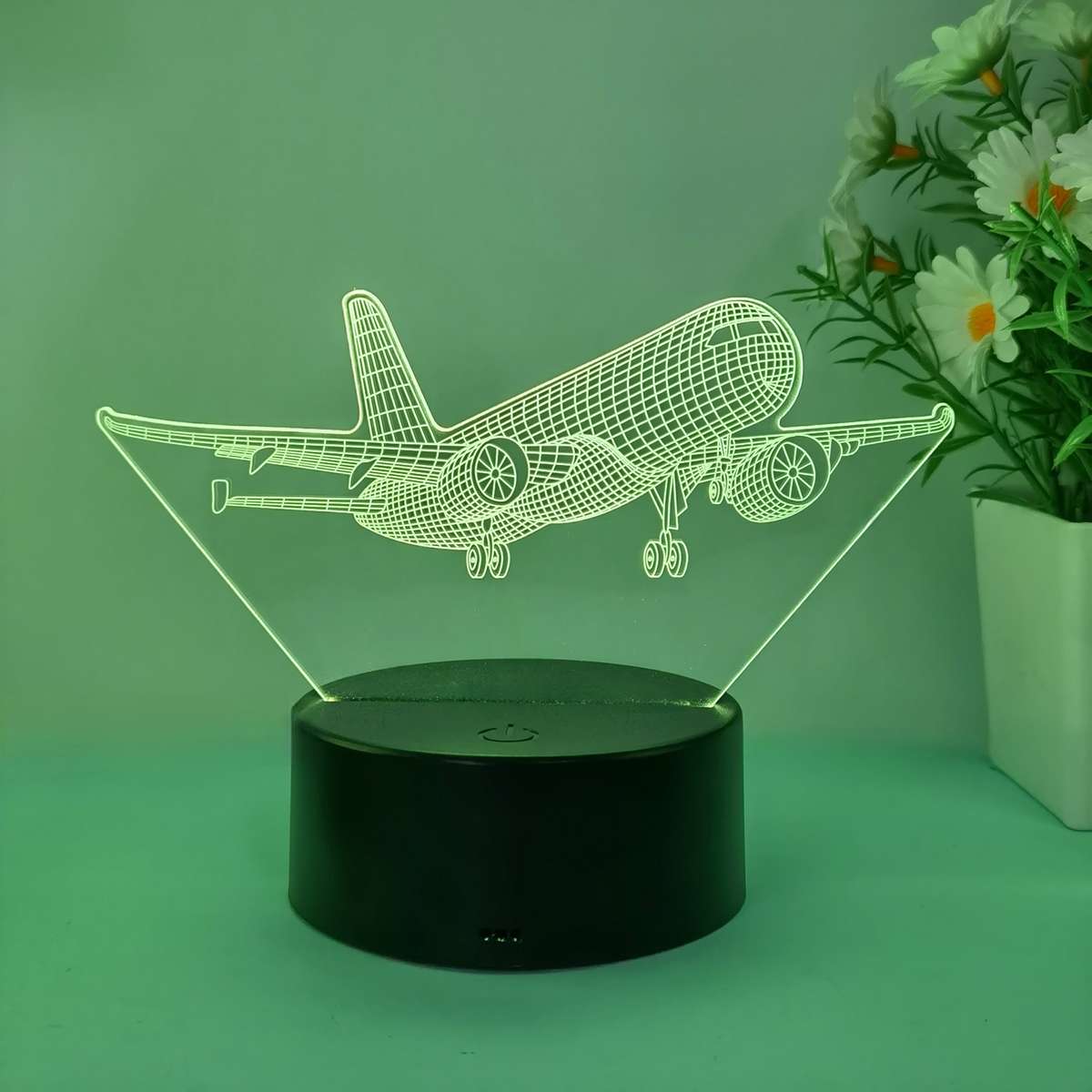 Night Light Style 7 Colors Touch Black Base