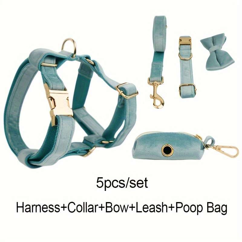 Dog Leash Color Lake Green 5Pcs Size M