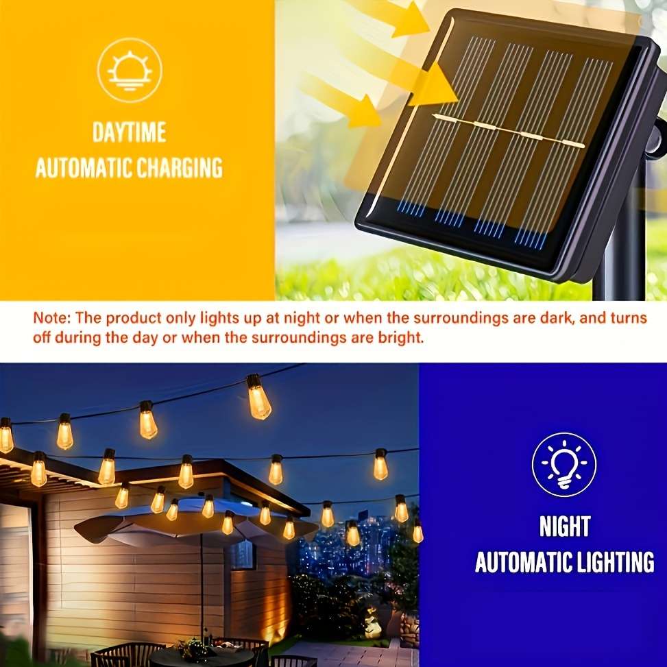 String Lights Quantity 23Ft 7M 20 Bulbs