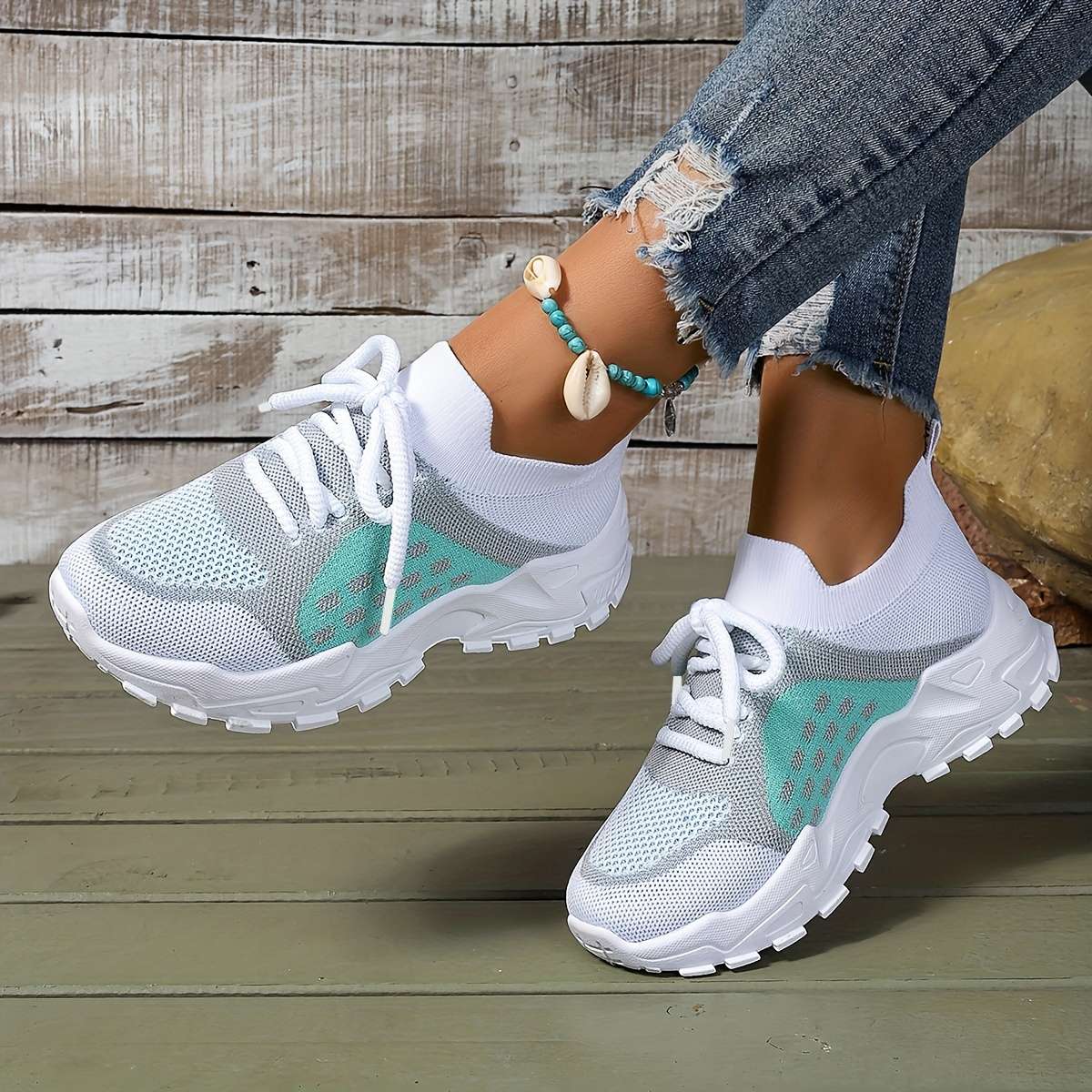 Women S Sneakers Color Mineral Green Sizeuk 6
