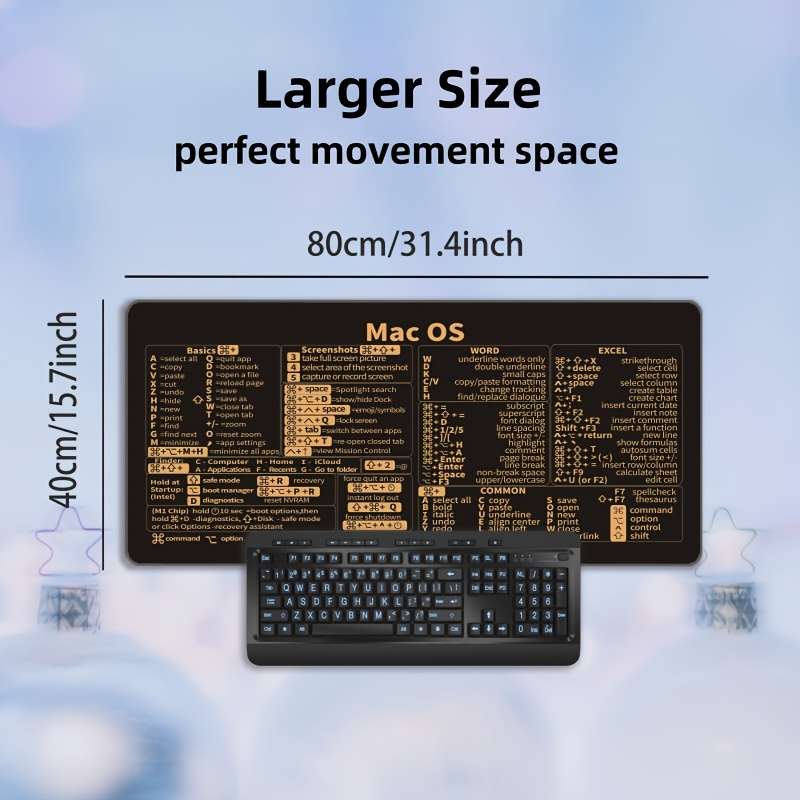 Mouse Pad Size 31.4X15.7Inch