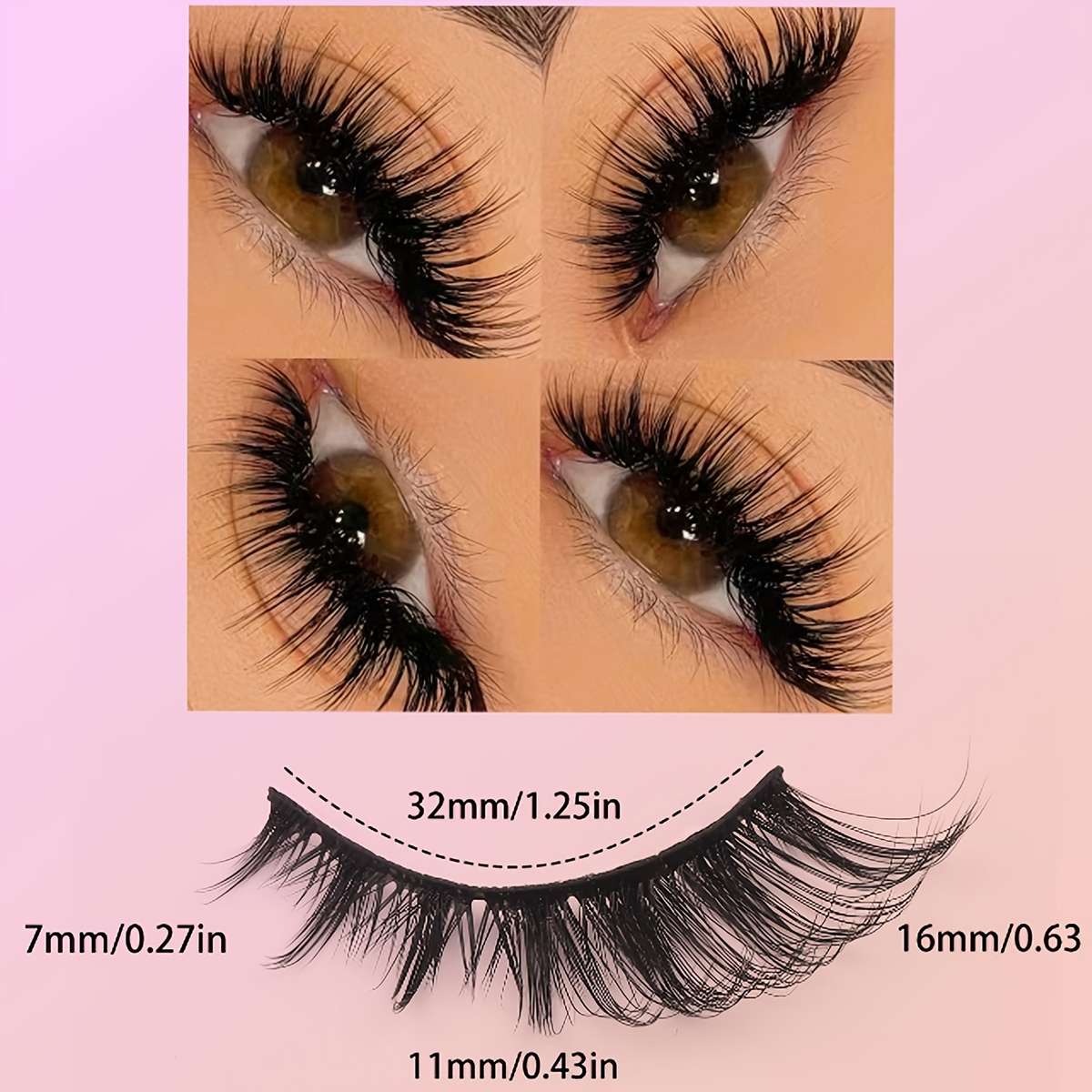 Professional Natural Fluffy False Eyelashes Quantity Xm Hulitai