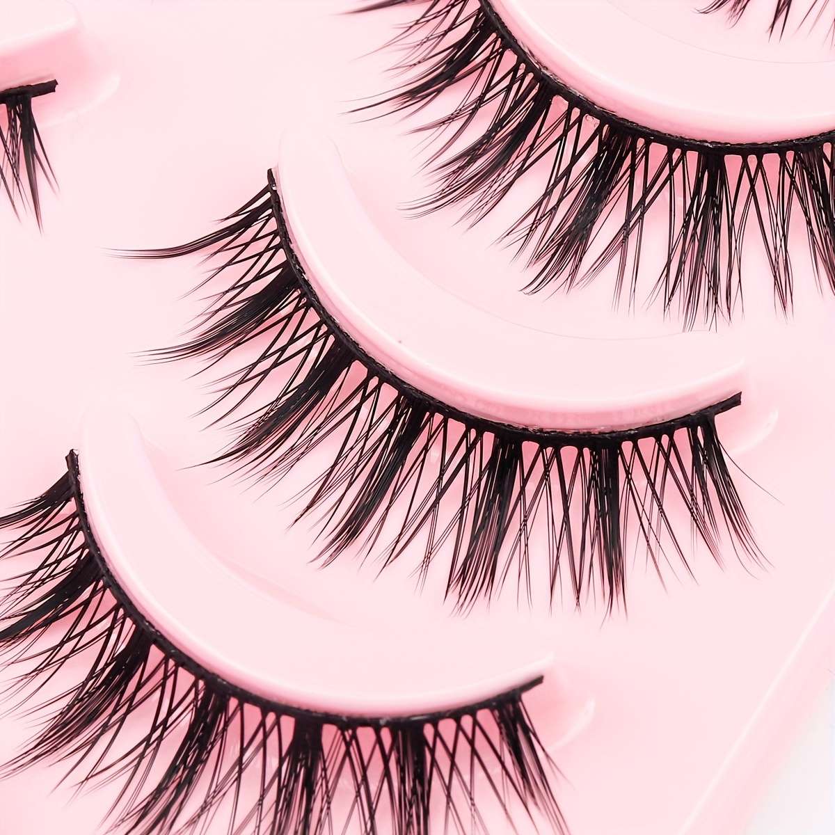 False Eyelashes Color Black Capacity 5 Pairs