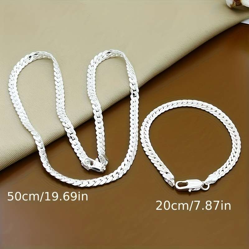 2Pcs Elegant Zinc Alloy Plated Full Silver