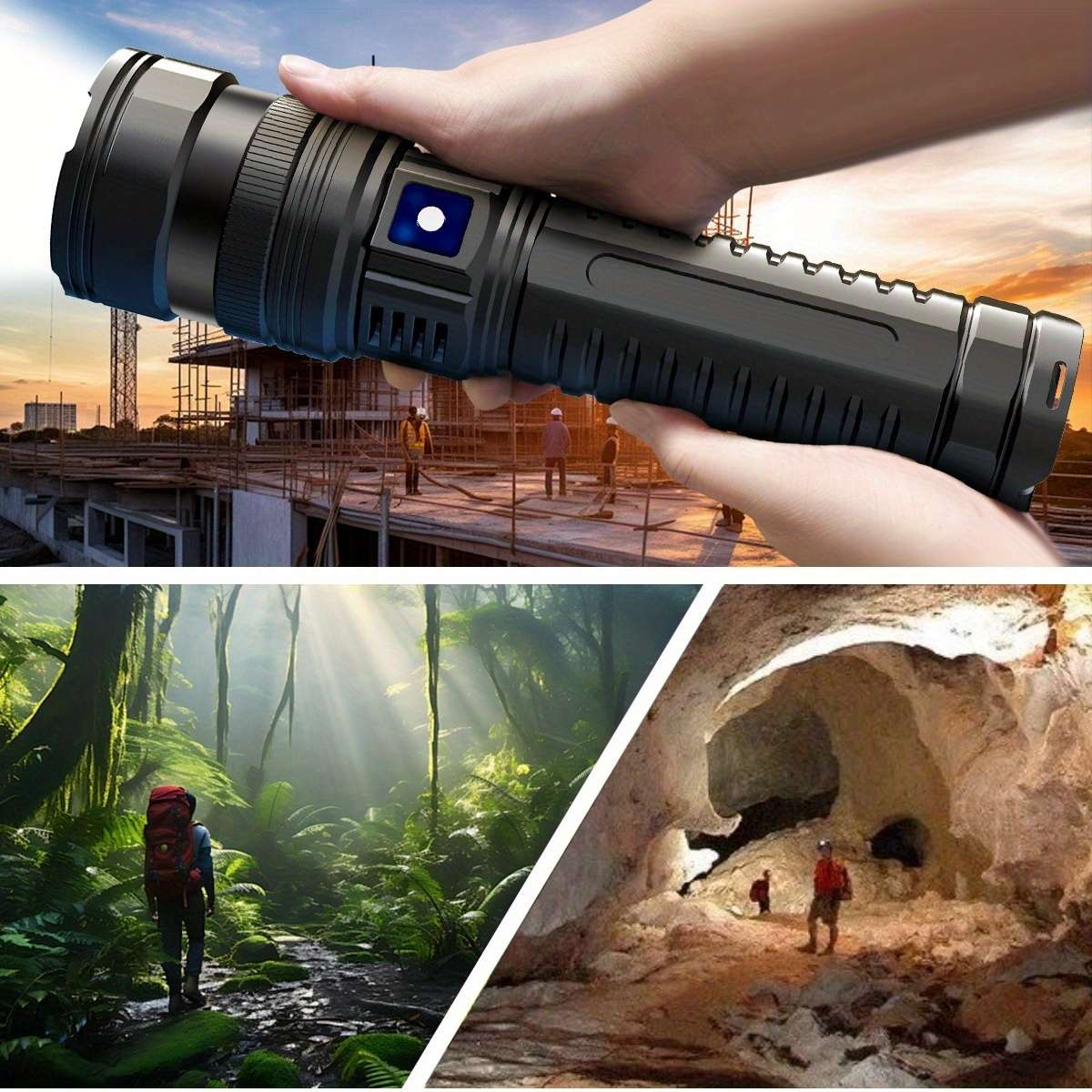 Advanced 1Pc High Brightness Outdoor Handheld Flashlight With Professional