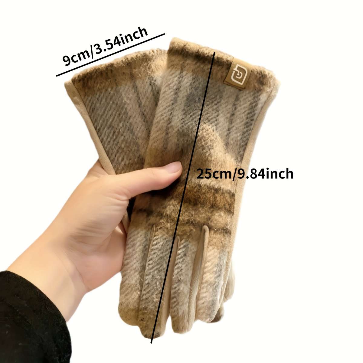 Winter Gloves Items Leopard Coffee