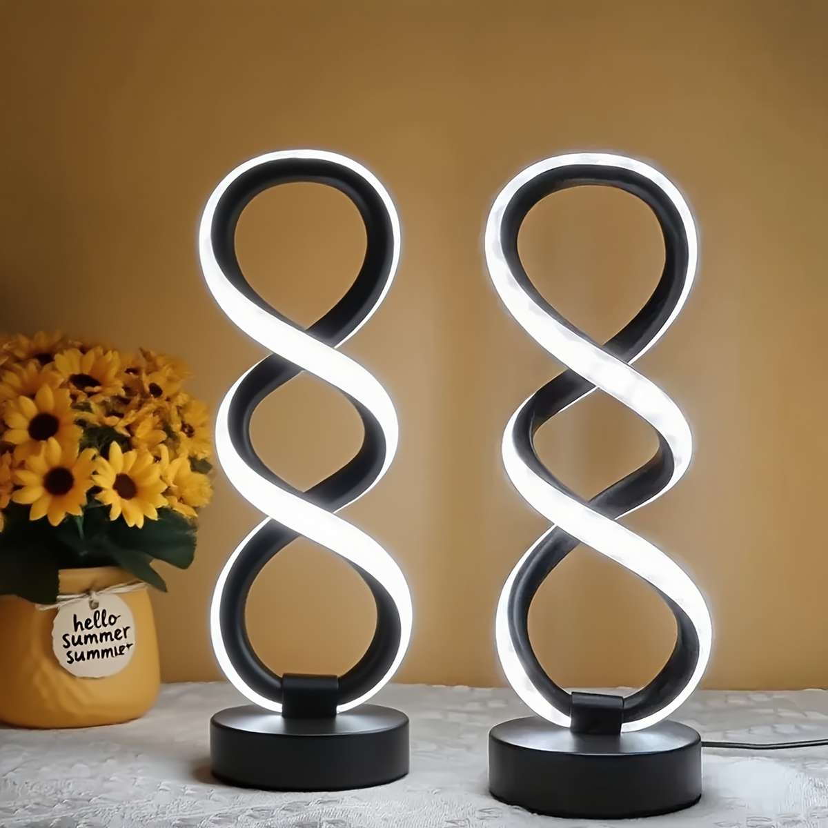 Desk Lamp Color White Quantity2Pcs