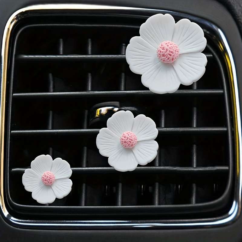 Car Interior Decor 3Pcscolor White