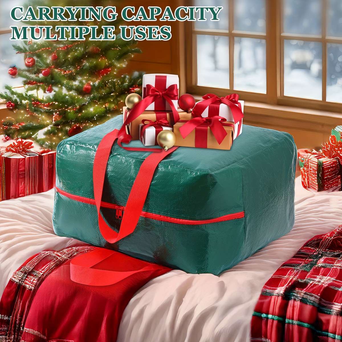 2Pcs Heavy Duty Canvas Moving Storage Moving Green