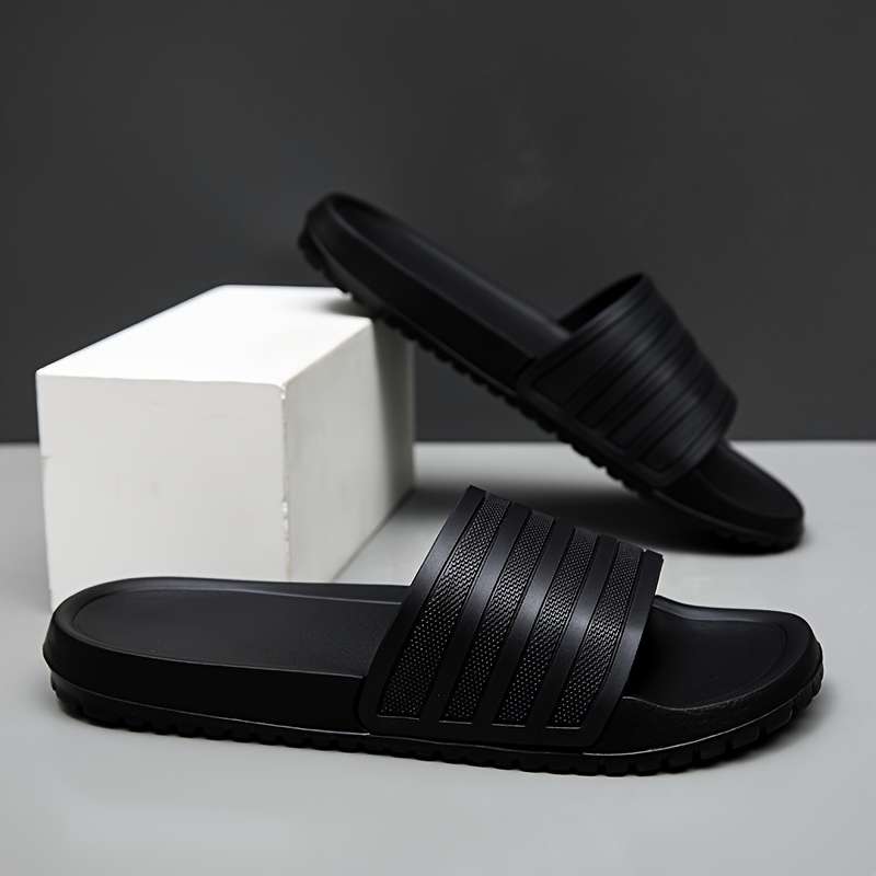 Men Slippers Summer Style Black Size Uk 7.5