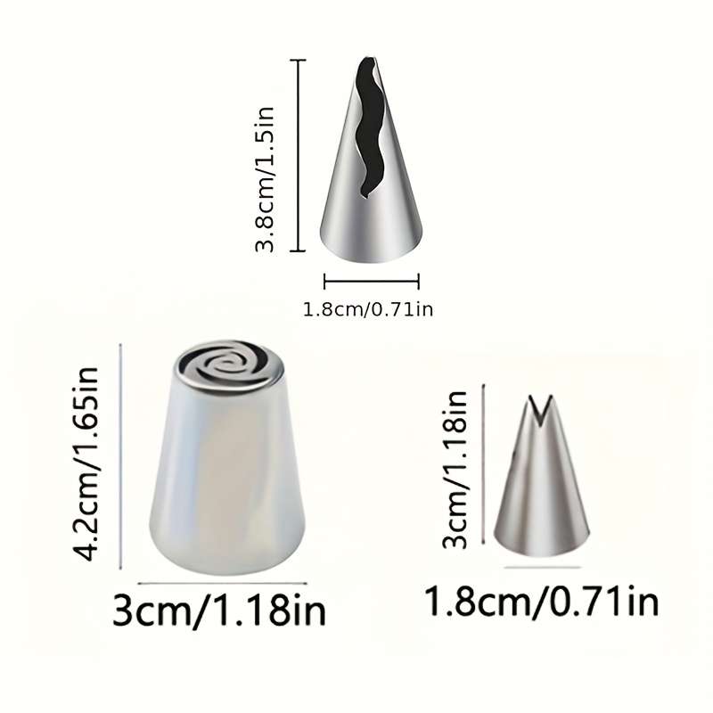 Piping Nozzle Style Russian 7 Add 2 And 7 Piece Flower Mouth Set