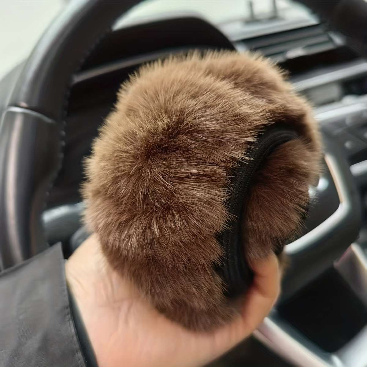 Car Steering Wheel Cover Grey