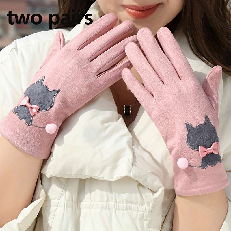 Gloves Color Gray 2 Pairs