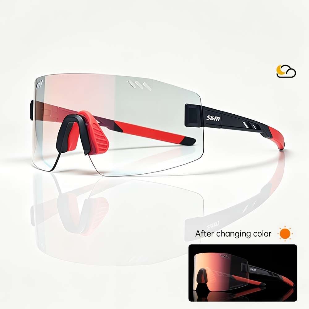 Cycling Glasses Color White Photochromic Blue
