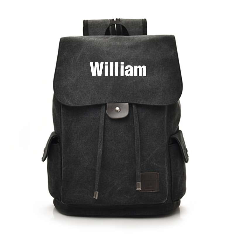 Men S Backpack Black Style Font 2