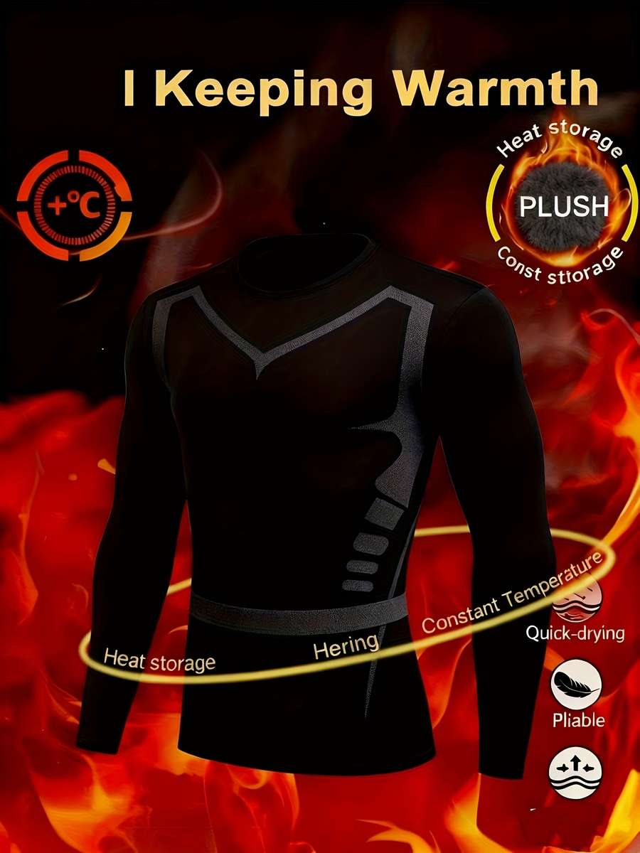 Thermal Underwear Color Black Sizexxl