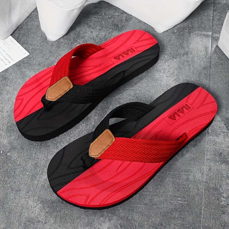 Men Slippers Summer Style Red Size Uk 11