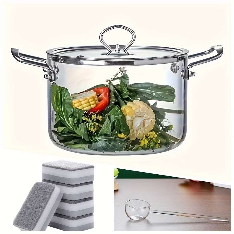 5Pcs Luxury Glass Soup Pot With