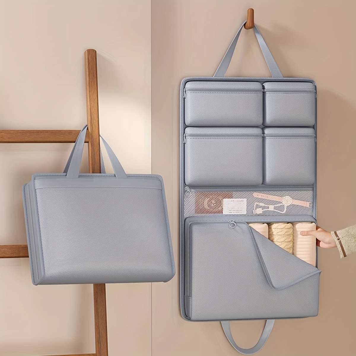 Storage Bag Color Pink Size45Cm17.7*37Cm14.5In 6In1