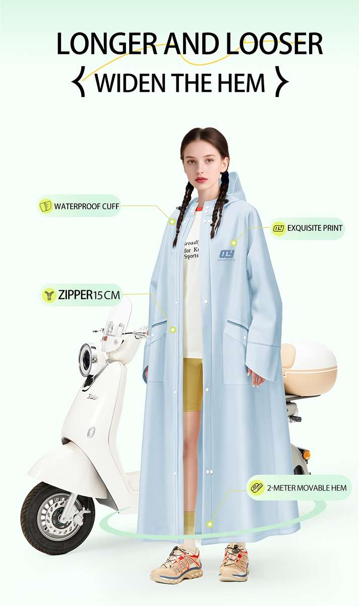 Raincoat Light Blue Size Uk S