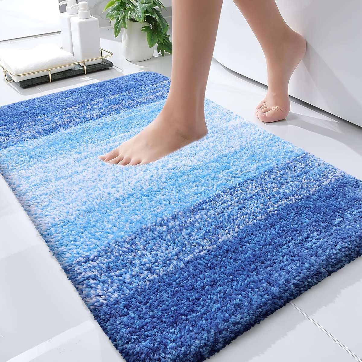 Floor Mats Color Blue Size 30X40Cm