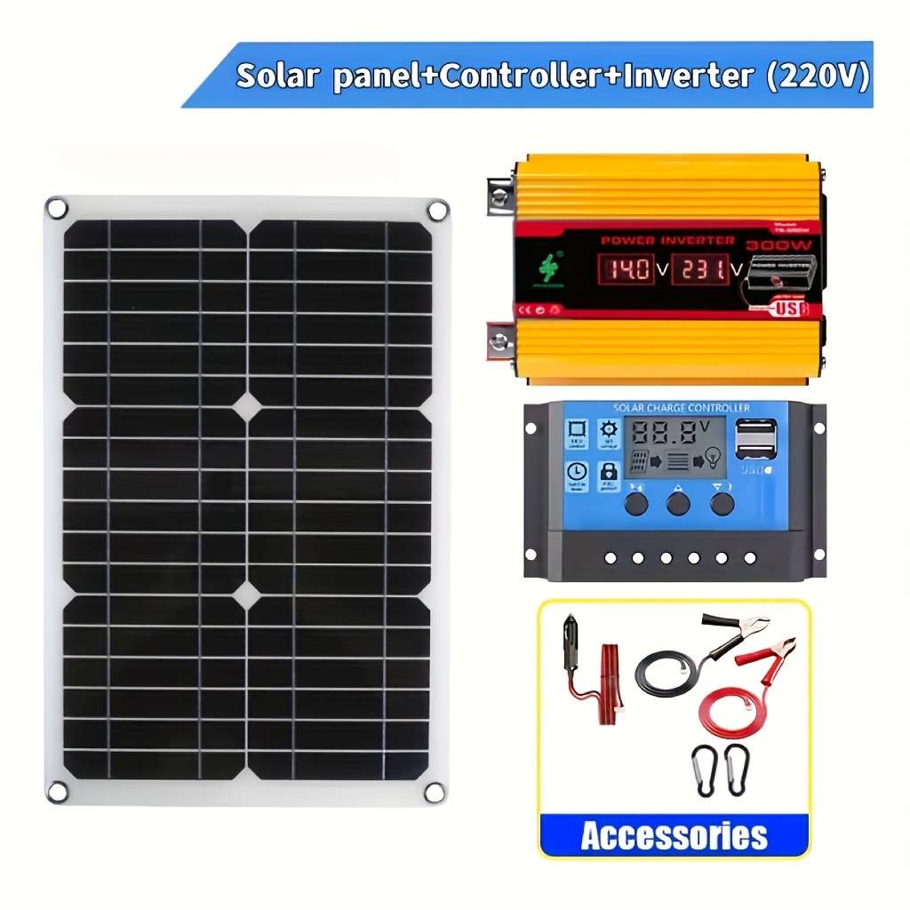 Solar Panel Model Dc 12V To Ac 220V Kit