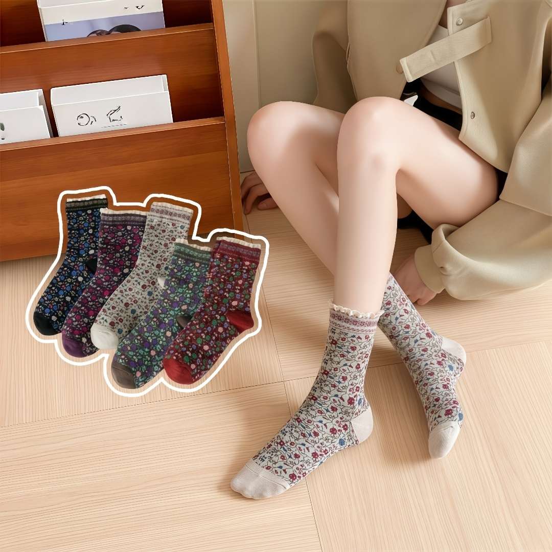 Women S Socks Color 1 Pair Red Size Asian Onesize