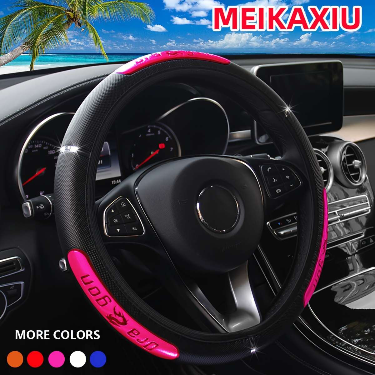 Car Steering Wheel Cover Orange