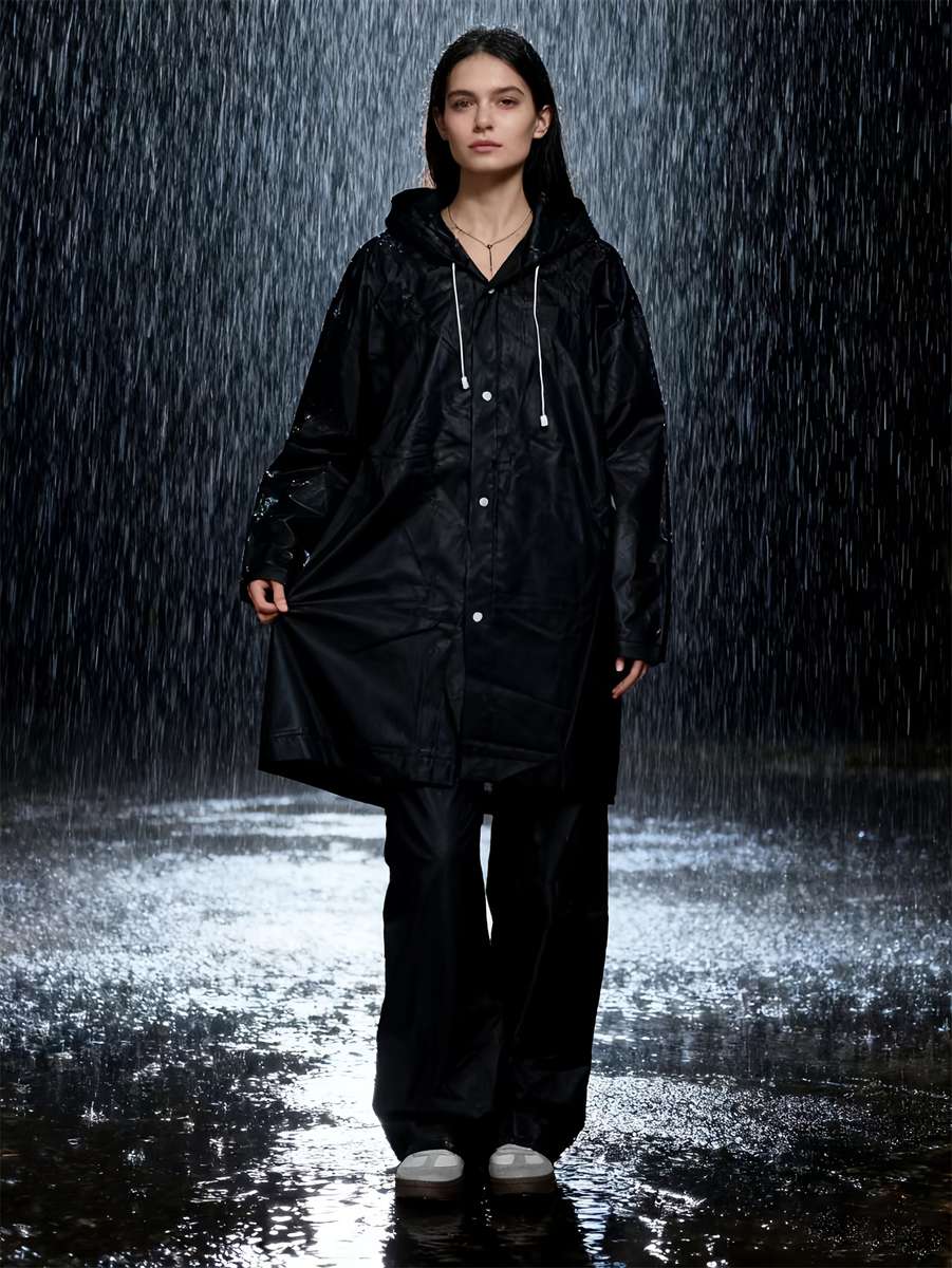Raincoat Black Size Asian Onesize