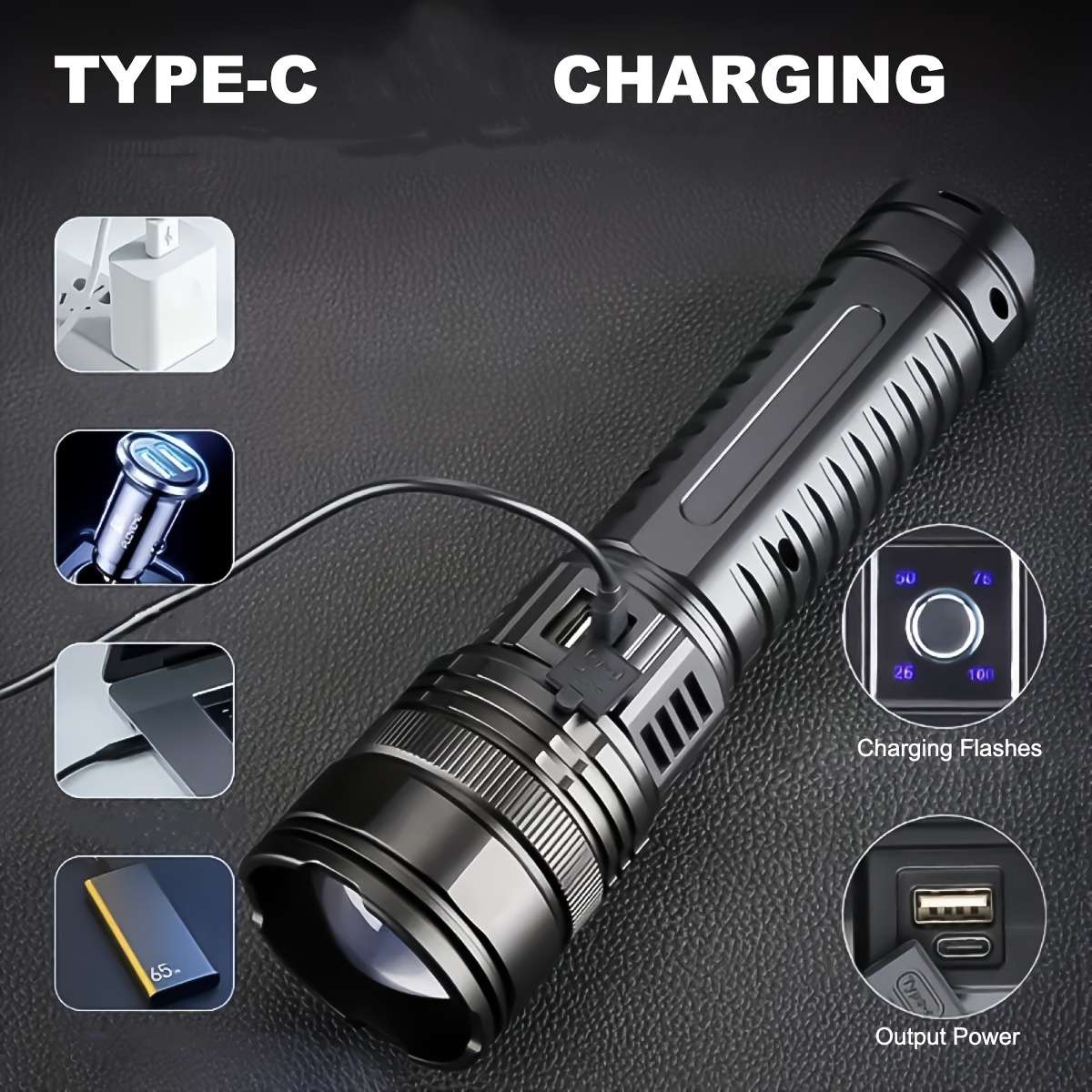 Portable 1Pc Super Bright Led Flashlight With Cob Travel Reliable Solution