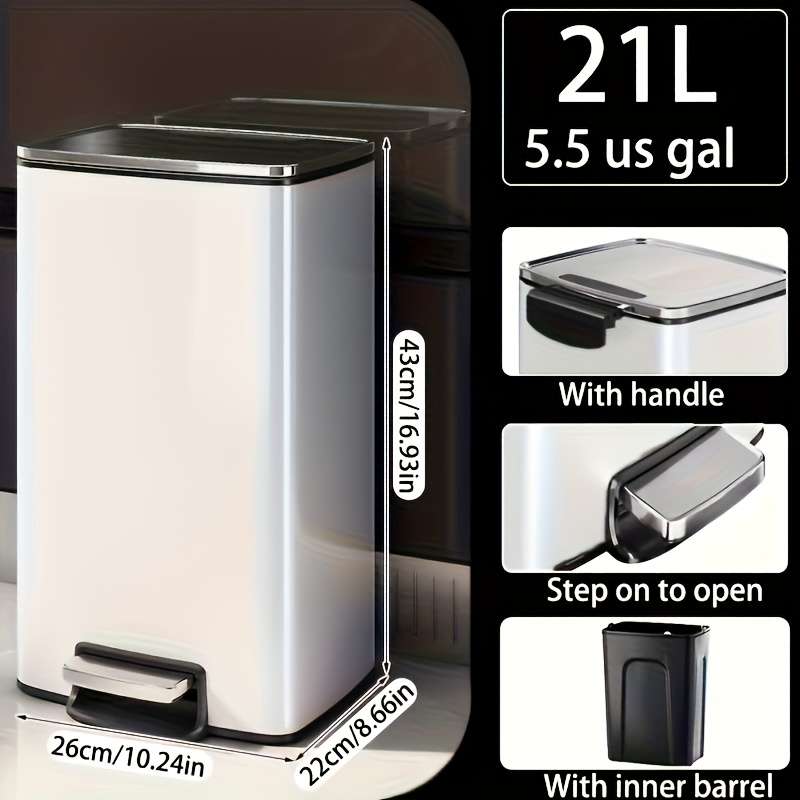 Garbage Can Model Gray 21L5.55Us Gal