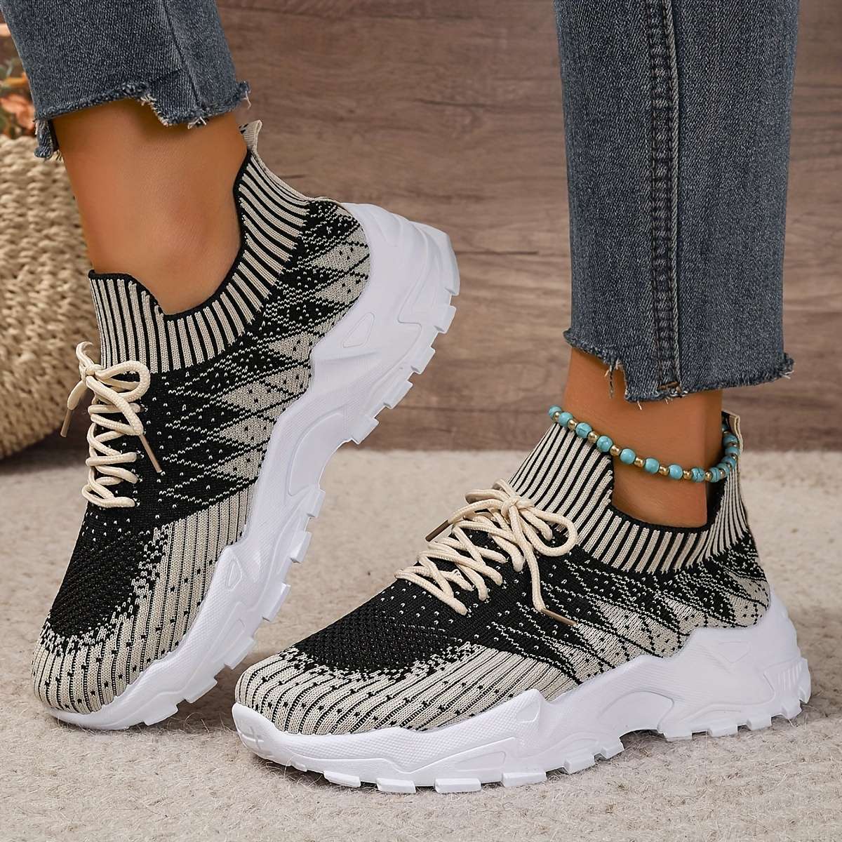 Women S Sneakers Color Beige Sizeuk 4