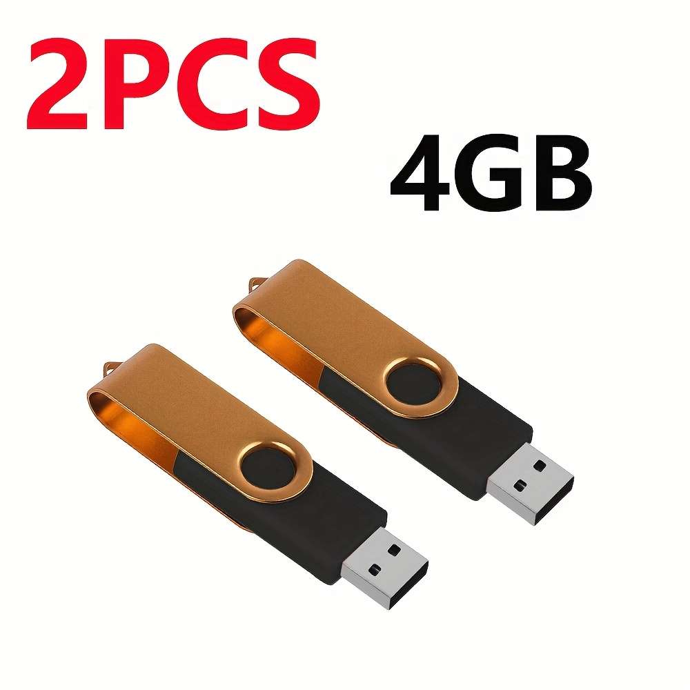 Usb Flash Drive Color Golden Items 4Gb 2Pcs