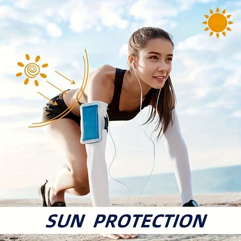Sunscreen Sleeves Color 2 Pairs Black 2 Pairs White