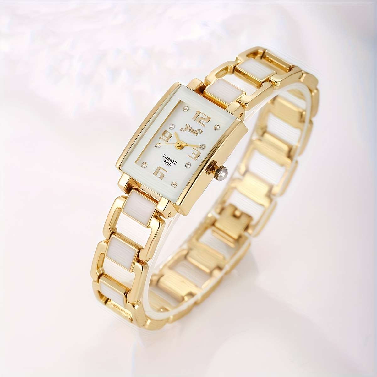6Pcs Multifunctional Women Watches Quartz Movements Alloy Cases Square Ladies