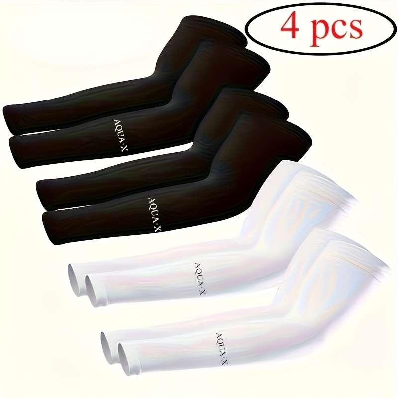 Sunscreen Sleeves Color 4 Pairs Of White