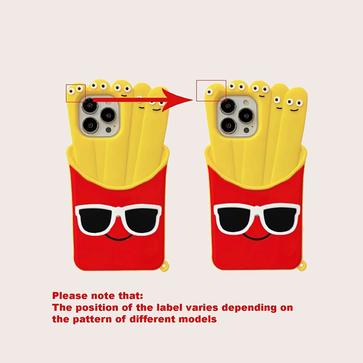 Red For iPhone 6s Expression French Fries Phone Case