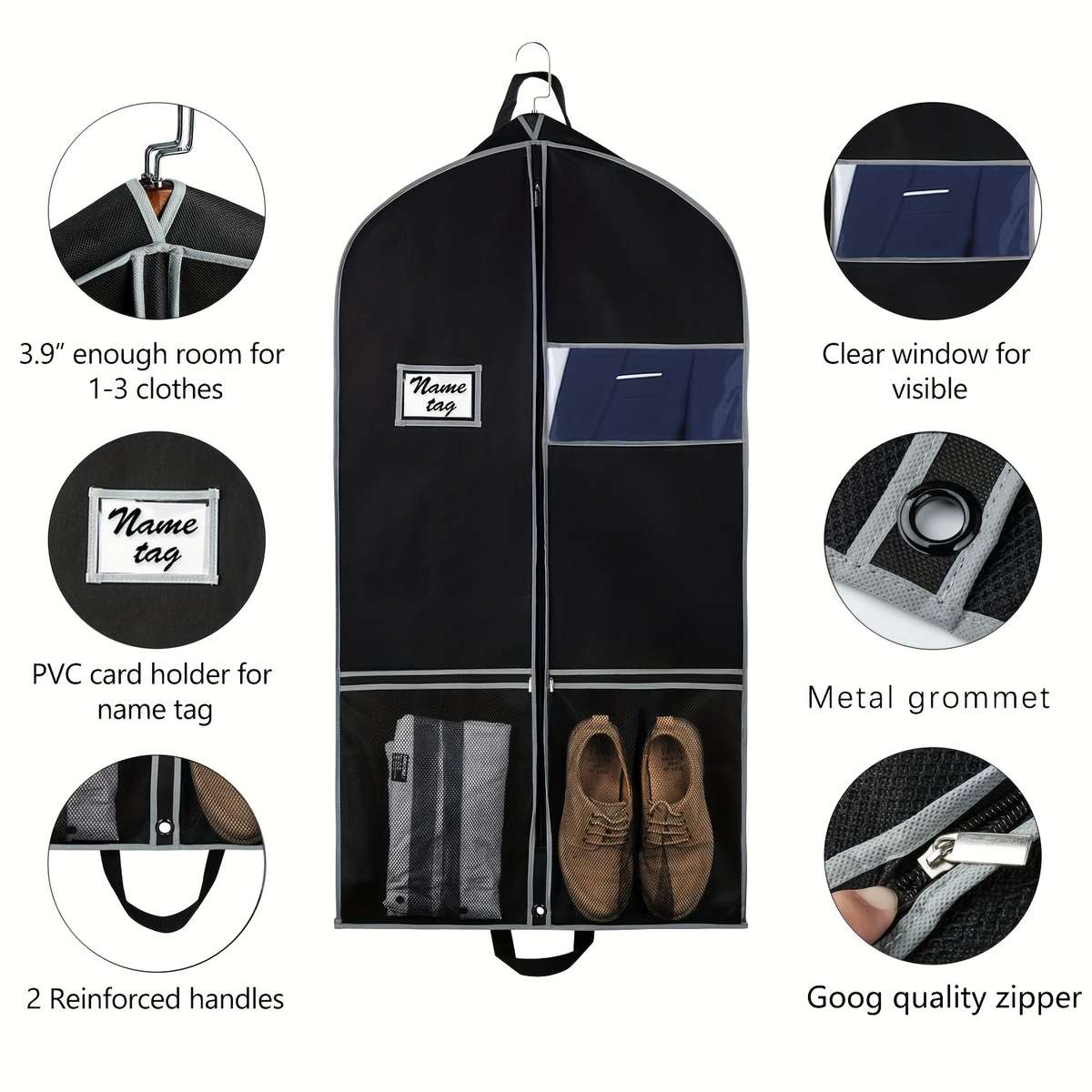 Clothing Dust Bags Color Black Quantity2Pcs