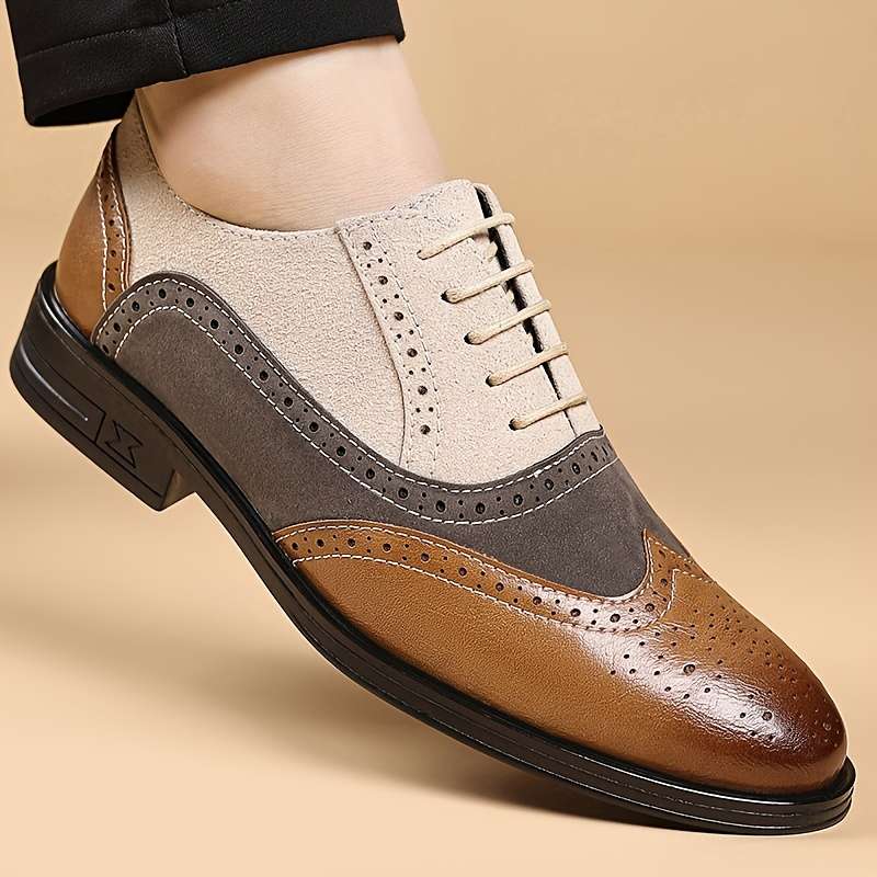 Mens Leather Shoes Color Khaki Sizeuk 10