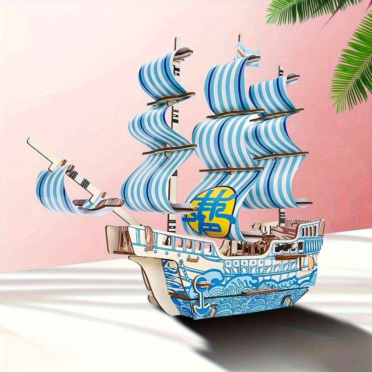 3D Jigsaw Puzzle Model Ship Color Blue