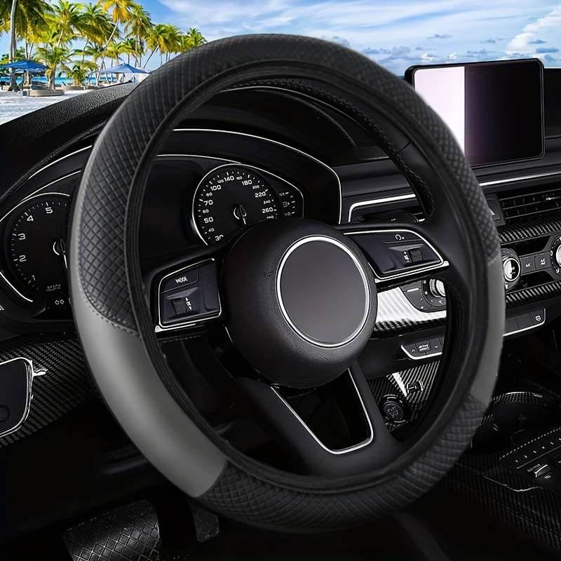 Car Steering Wheel Cover Grey