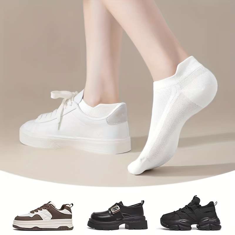 Women S Socks Color 5 Pairs Of White 5Pack Size Onesize